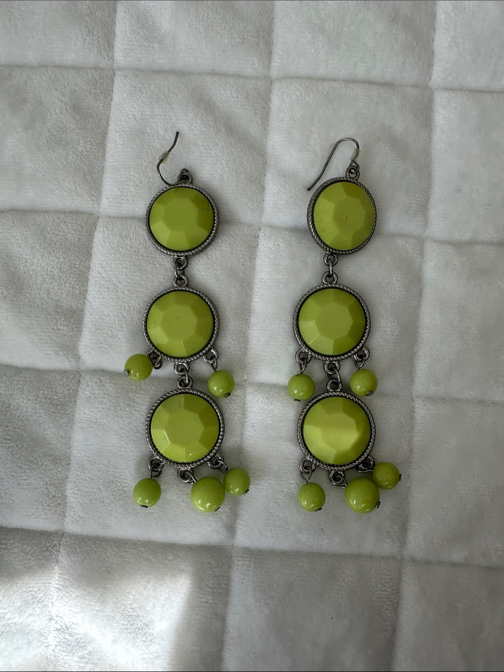 Lime Green Dangle Drop Earrings - Women Jewelry